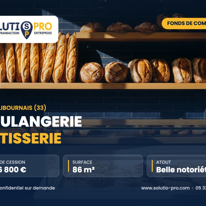 Boulangerie pâtisserie – Libournais (33) – cession d’entreprise – Solutio Pro