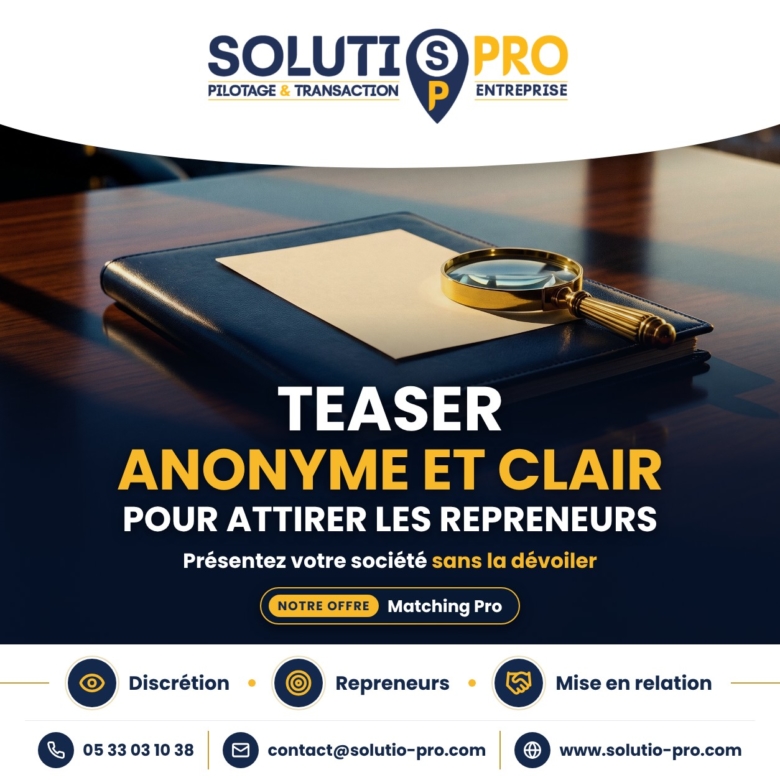 Teaser de cession d’entreprise : présenter sans se dévoiler